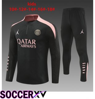Paris PSG Kids kit Training Tracksuit Black 2024/2025