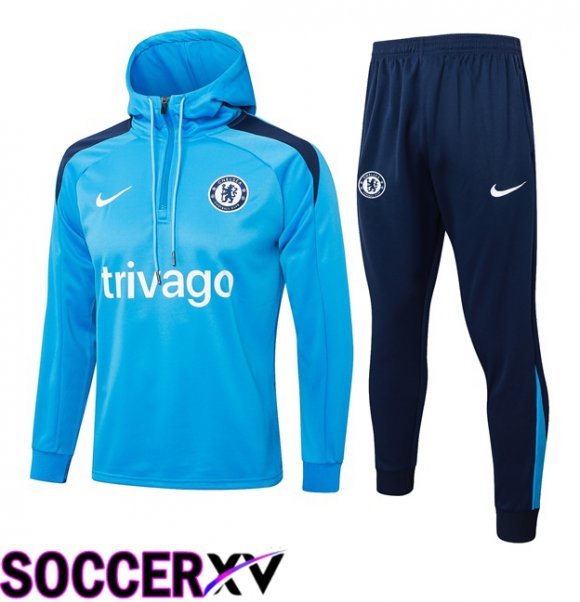Training Tracksuit Sweatshirt Hoodie FC Chelsea Blue 2024/2025
