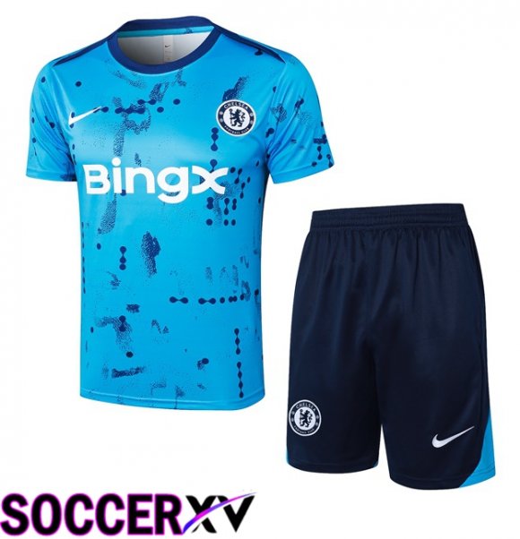 FC Chelsea kit Training T Shirt + Shorts Blue 2024/2025