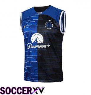Inter Milan Gilet Soccer Blue Black 2024/2025