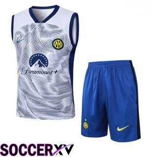 Inter Milan Gilet Soccer + Shorts White 2024/2025