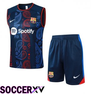FC Barcelona Gilet Soccer + Shorts Blue Royal 2024/2025