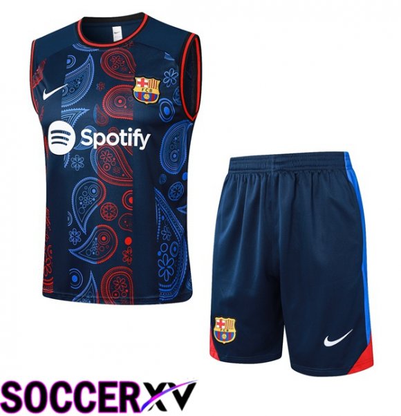 FC Barcelona Gilet Soccer + Shorts Blue Royal 2024/2025