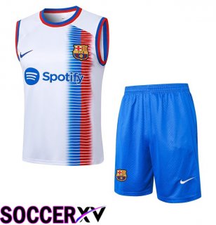 FC Barcelona Gilet Soccer + Shorts White 2024/2025
