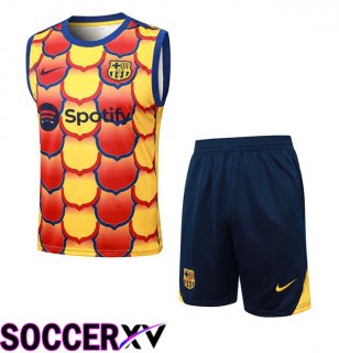 FC Barcelona Gilet Soccer + Shorts Yellow 2024/2025