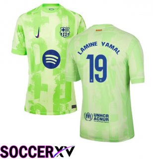FC Barcelona (LAMINE YAMAL 19) Third Soccer Jersey Green 2024/2025