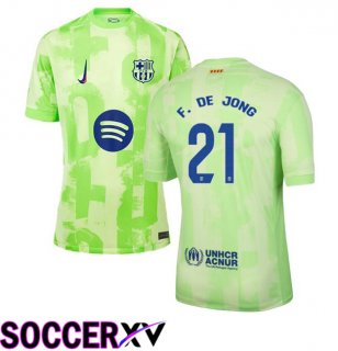 FC Barcelona (F. DE JONG 21) Third Soccer Jersey Green 2024/2025