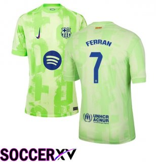 FC Barcelona (FERRAN 7) Third Soccer Jersey Green 2024/2025