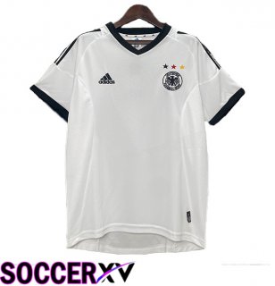Germany Retro Home Soccer Jersey White 2002-2003