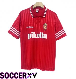 Real Zaragoza Retro Away Soccer Jersey Red 1995-1996