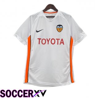 Valencia CF Retro Home Soccer Jersey White 2006-2007