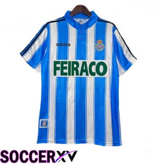 Deportivo de La Coruna Retro Home Soccer Jersey Blue White 1997-1998