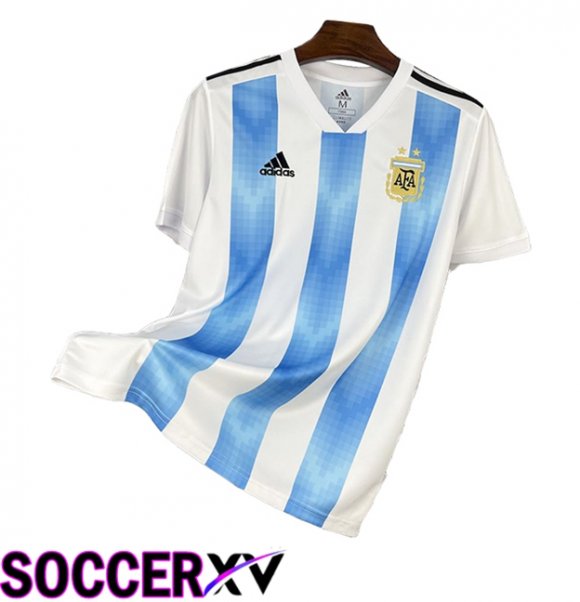 Argentina Retro Home Soccer Jersey 2018