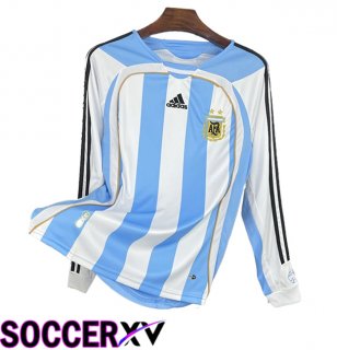 Argentina Retro Home Soccer Jersey Long sleeve 2006/2007