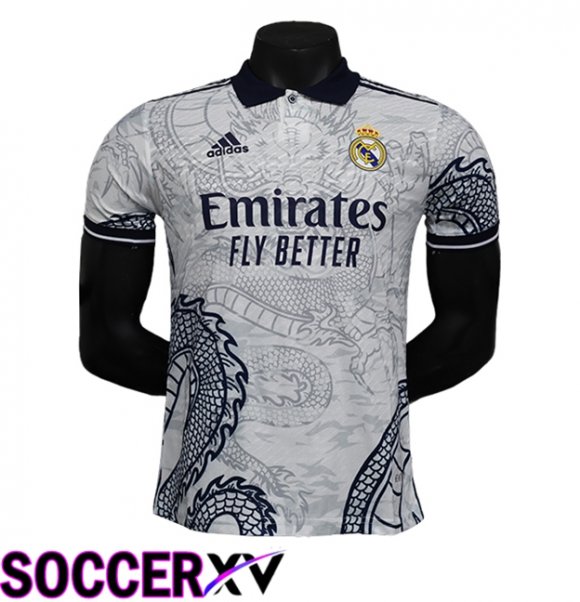 Real Madrid Soccer Jersey Special Edition White/Blue 2024/2025