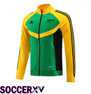 Arsenal Training Jacket Green Yellow 2024/2025