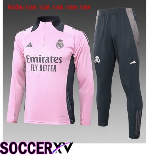 Real Madrid Kids kit Training Tracksuit Pink 2024/2025