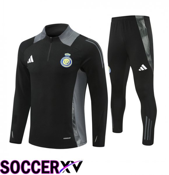 Al-Nassr FC kit Training Tracksuit Black 2024/2025