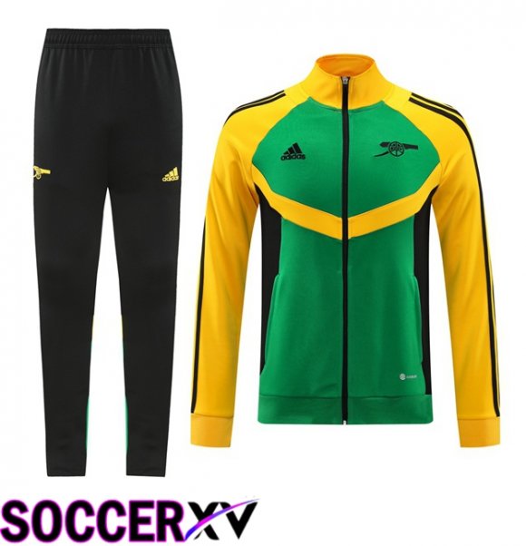 Arsenal kit Training Jacket Suit Green Yellow 2024/2025