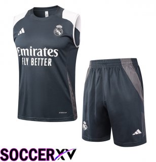 Real Madrid Gilet Soccer + Shorts Grey 2024/2025