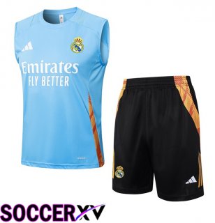 Real Madrid Gilet Soccer + Shorts Blue 2024/2025