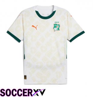 Ivory Coast Away Soccer Jersey White 2024/2025
