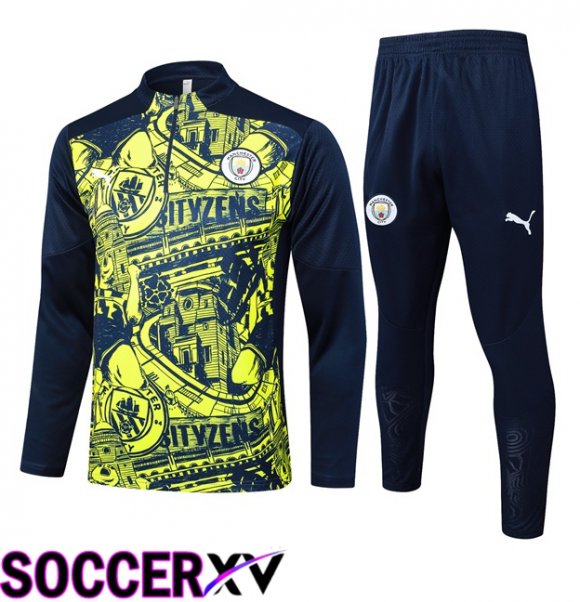 Manchester City kit Training Tracksuit Green Blue Royal 2024/2025