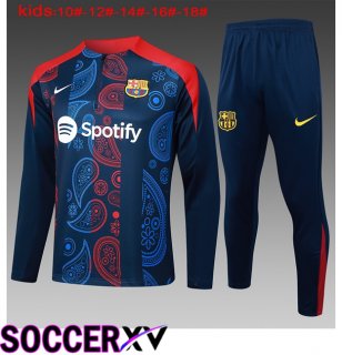 FC Barcelona Kids kit Training Tracksuit Red Blue Royal 2024/2025