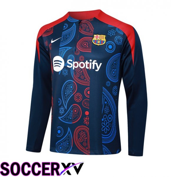 FC Barcelona Training Sweatshirt Blue Royal Red 2024/2025