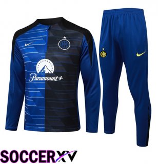 Inter Milan kit Training Tracksuit Blue Black 2024/2025
