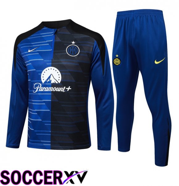 Inter Milan kit Training Tracksuit Blue Black 2024/2025