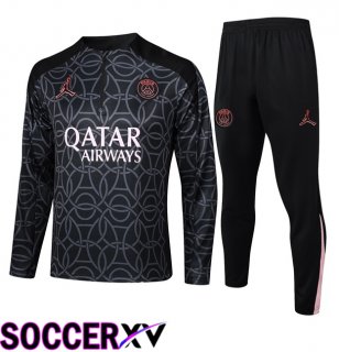 JORDAN Paris PSG kit Training Tracksuit Black 2024/2025