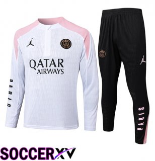 JORDAN Paris PSG kit Training Tracksuit White 2024/2025