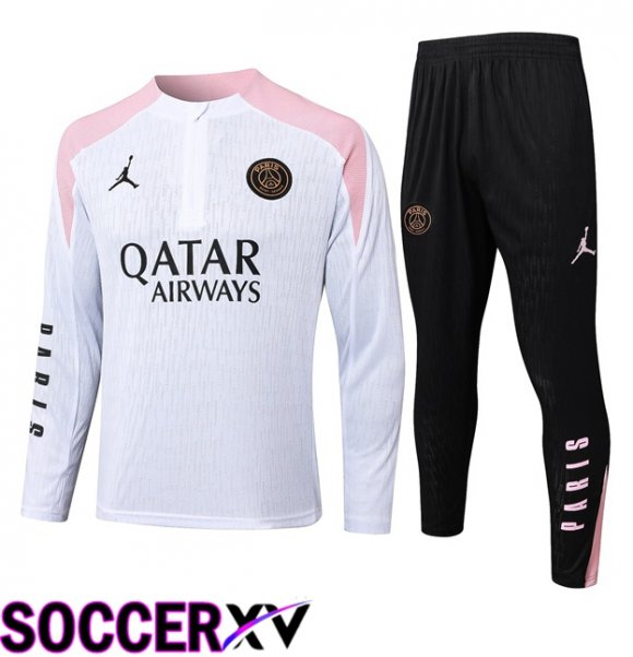 JORDAN Paris PSG kit Training Tracksuit White 2024/2025