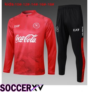 SSC Napoli Kids kit Training Tracksuit Red 2024/2025
