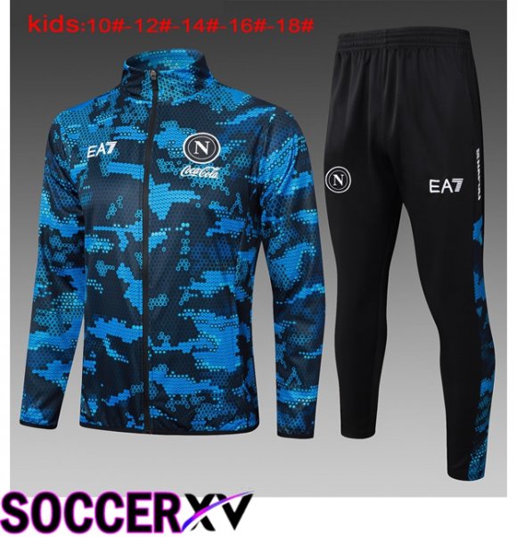 SSC Napoli Kids kit Training Jacket Suit Blue Royal 2024/2025