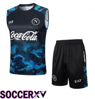 SSC Napoli Gilet Soccer + Shorts Blue Black 2024/2025