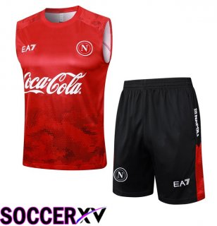 SSC Napoli Gilet Soccer + Shorts Red 2024/2025