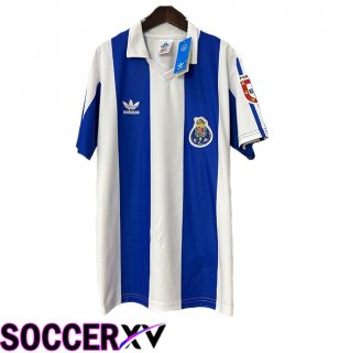 FC Porto Retro Home Soccer Jersey White Blue 1986-1987