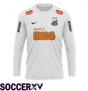 Santos FC Retro Home Soccer Jersey Long sleeve White 2011-2012