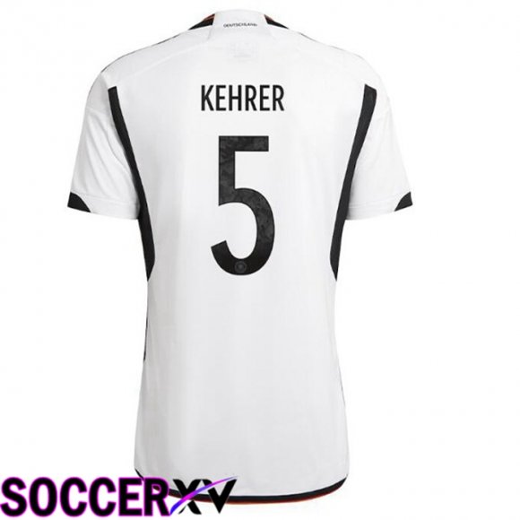 Germany (KEHRER 5) Home Jersey Black White World Cup 2022