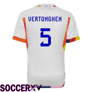 Belgium (GreenONGHEN 5) Away Jersey White World Cup 2022