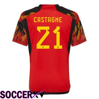 Belgium (CASTAGNE 21) Home Jersey Red 2023/2023
