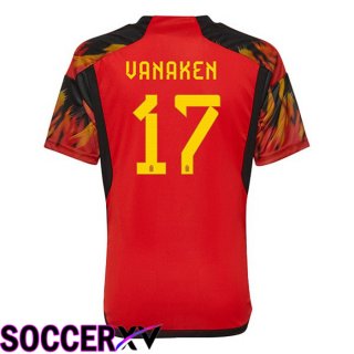 Belgium (VANAKEN 17) Home Jersey Red 2023/2023