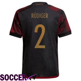 Germany (RÜDIGER 2) Away Jersey Black 2023/2023