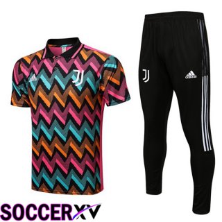 Juventus Polo Jersey + Pants Blue Pink 2022/2023