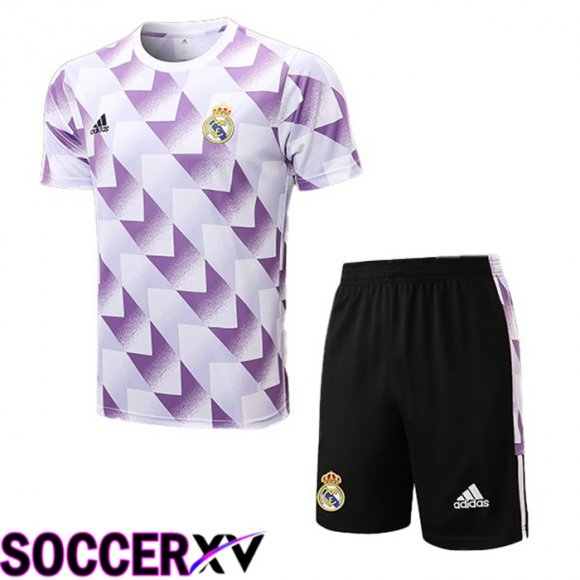 Real Madrid Training T Jersey + Shorts Purple 2022/2023