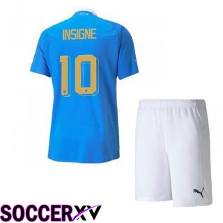 Italy（Insigne 10）Kids Home Jersey Blue 2023/2023