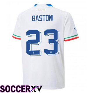 Italy (Bastoni 23) Away Jersey White 2023/2023