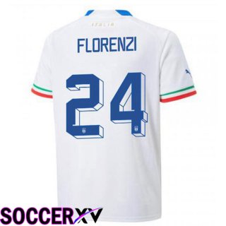 Italy (Florenzi 24) Away Jersey White 2023/2023